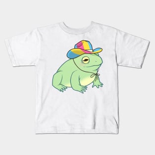 Pansexual Pride Cowboy Frog Kids T-Shirt